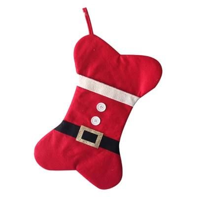 BSCI Pet Gift Stocking Dog Bone Christmas Cute Stockings Fireplace Hanging Stockings Personalize Christmas Decoration