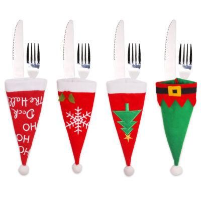Christmas Gift Tableware Fork Knife Holder Bag Christmas Decorations