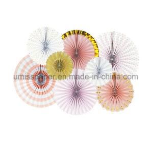Umiss Paper Fan Pinwheel Holiday Decoration for Party Suppliers OEM