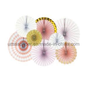 Umiss Paper Fan Pinwheel Holiday Decoration for Party Suppliers OEM