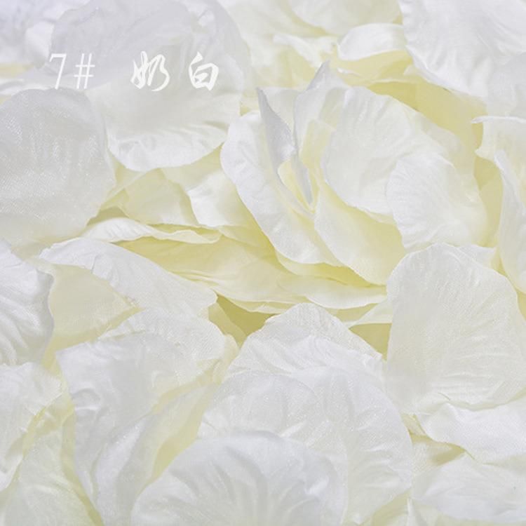 Valentine′s Day Wedding Room Decorated Hand Throw Flowers Imitation Silk Rose Petals