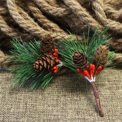 Christmas Decorations Christmas Pine Cone Flower Decoration with Holly Red Berry