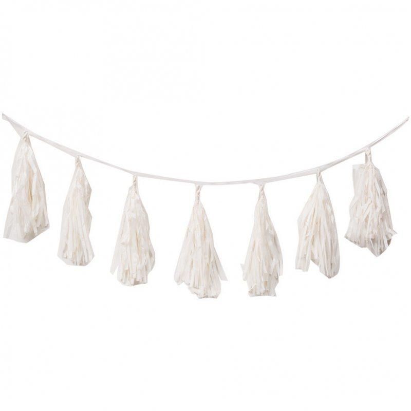 Colorful Tissue Tassel Paper Tassel Garland Metallic Foil Tassel Garland for Birthday Wedding Party Paper