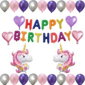 Rainbow Unicorn Party Balloon 32 Inch Number Birthday Party Decorations