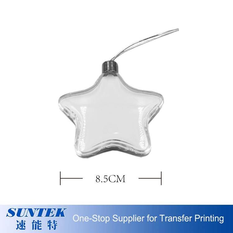 Sublimation Christmas Star Hanging Plastic Ball Ornament for Heat Transfer