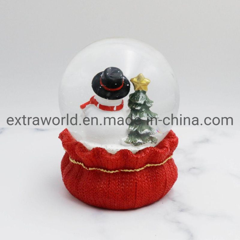 65mm Christmas Gift Snowman Snow Globe for Home Decorating