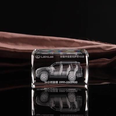 Hot-Selling 3D Laser Engraving Crystal Glass Paperweights (KS11020)