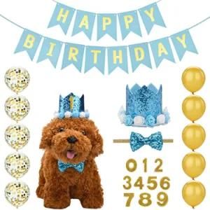 Cats and Dogs Birthday Party Supplies Banner Balloon Bowknot Party Props