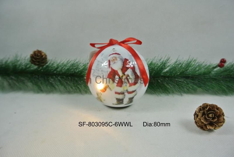 Christmas Paper Wrapped Ball Decoration for Holiday Wedding Party Decoration Hook Ornament Craft Gifts