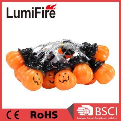 Battery Operated Decoration Orange Pumpkin LED Halloween Light