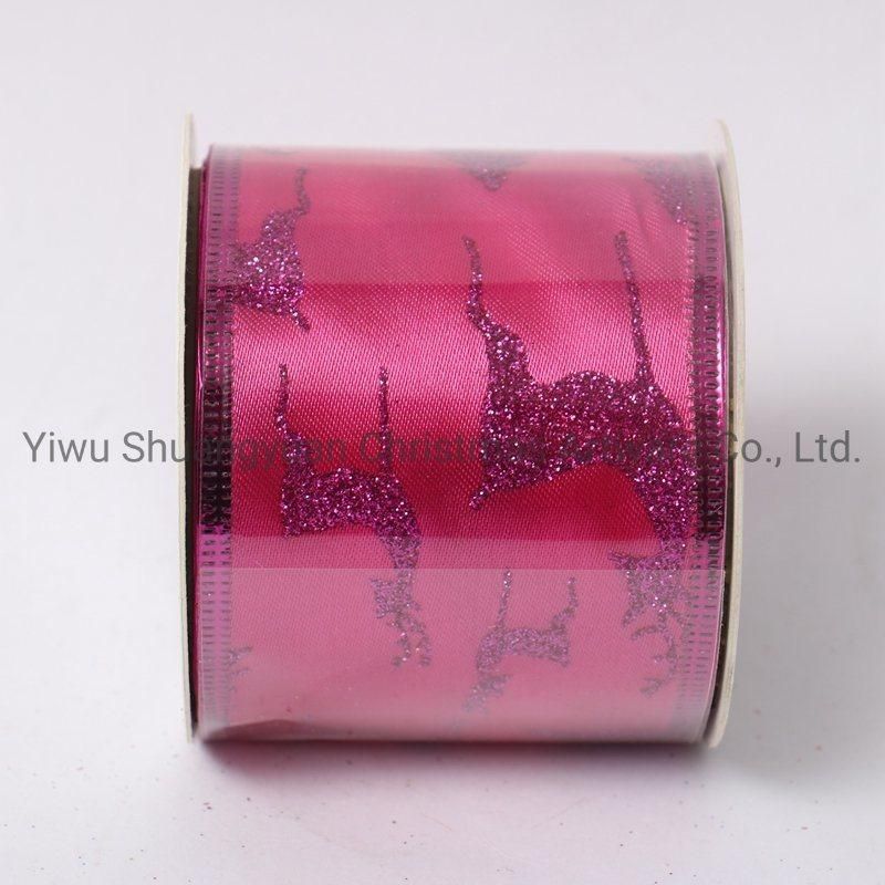 Christmas Ribbon Decor for Holiday Wedding Party Decoration Supplies Hook Ornament Craft Gifts