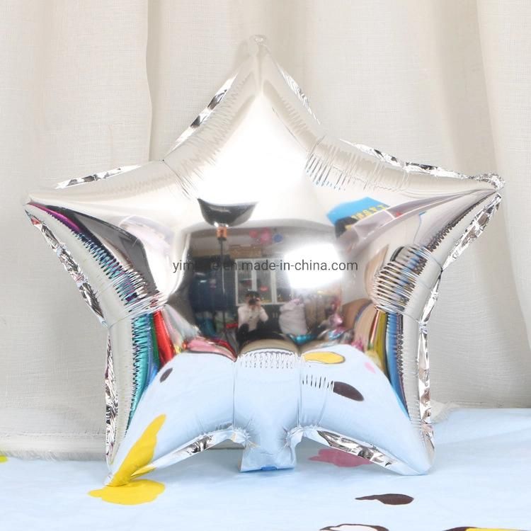 Automatic Sealing 18inch Helium Plate Aluminum Film Star Balloon Floating Air Balloon