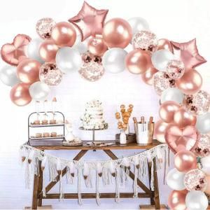 Amazon 66PCS Rose Gold Aluminum Film Confetti Balloon Birthday Party Decorations