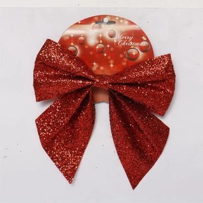 Wholesale High Quality Cheap Price 29*34cm Red Glitter Plain Bowknot