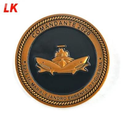 Cheap Custom Metal Enamel Antique Challenge Coins for Promotional