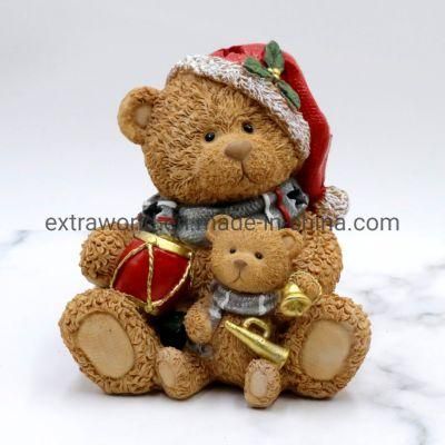 LED Christmas Resin Teddy Bear Indoor Outdoor Decoration