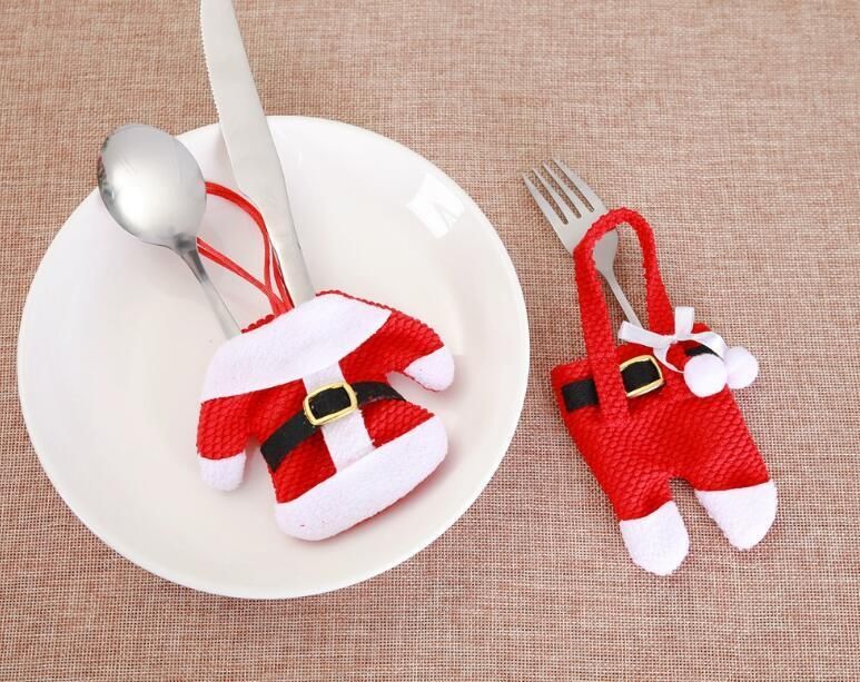 Fancy Santa Christmas Decorations Pockets Dinner Table Decor