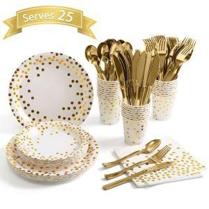 Amazon Hot Stamping DOT Party Tableware Knife Fork Spoon Party Decorations