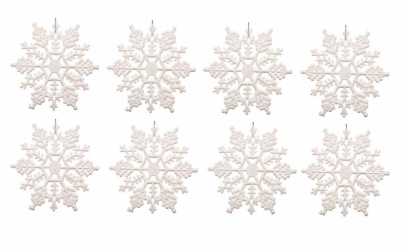 Wholesale Christmas Decorative Plastic Snowflake Ornaments