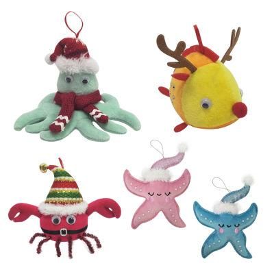Christmas Party Mini Fancy Decorations Sea World Style Small Fish Hanging Ornament