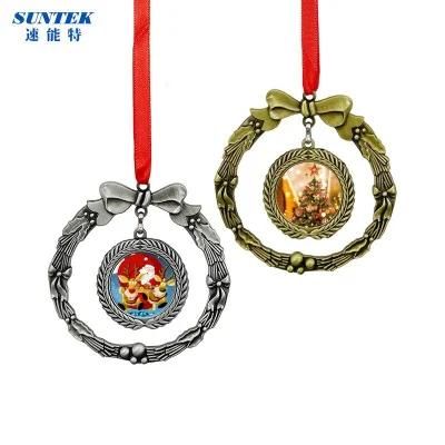 2021 New Personalized Sublimation Blanks Christmas Tree Metal Ornaments