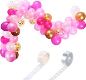 Pink Balloon Garland Arch Kit Chrome Gold Latex balloon Birthday Party Decor