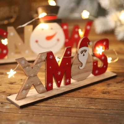 Christmas Table Decoration Christmas Ornaments Snowman Wooden