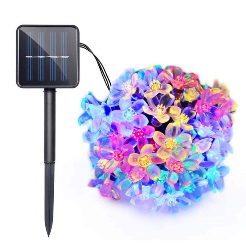 LED Solar Energy Lamp String Peach Blossom Cherry Blossom Lantern