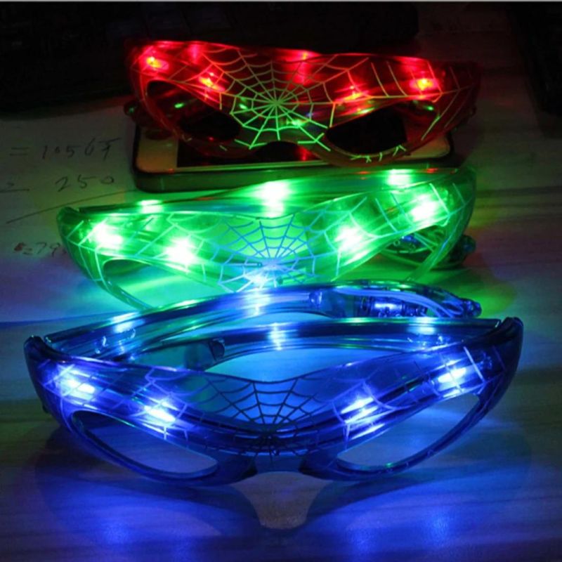 Luminous Spider-Man Flashing Mask Glasses Light