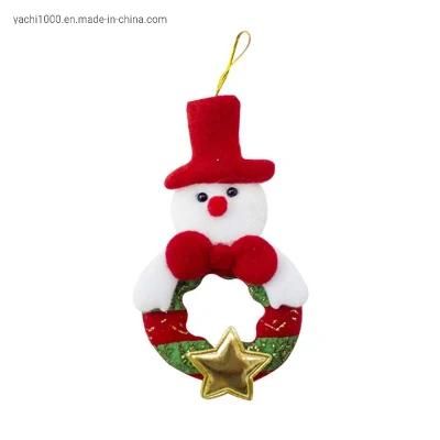 Wholesale Plush Christmas Craft Plush Hanging Santa Claus Doll Ornament