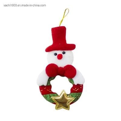 Wholesale Plush Christmas Craft Plush Hanging Santa Claus Doll Ornament