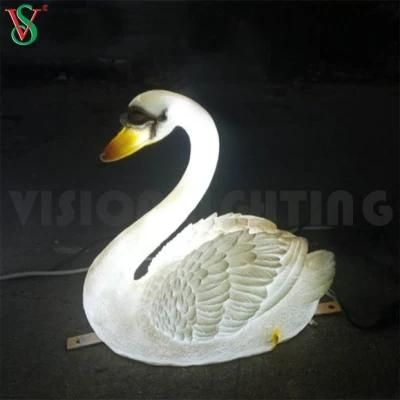 Outdoor Animal Sculpture Decoration Christmas Light Swan Lights