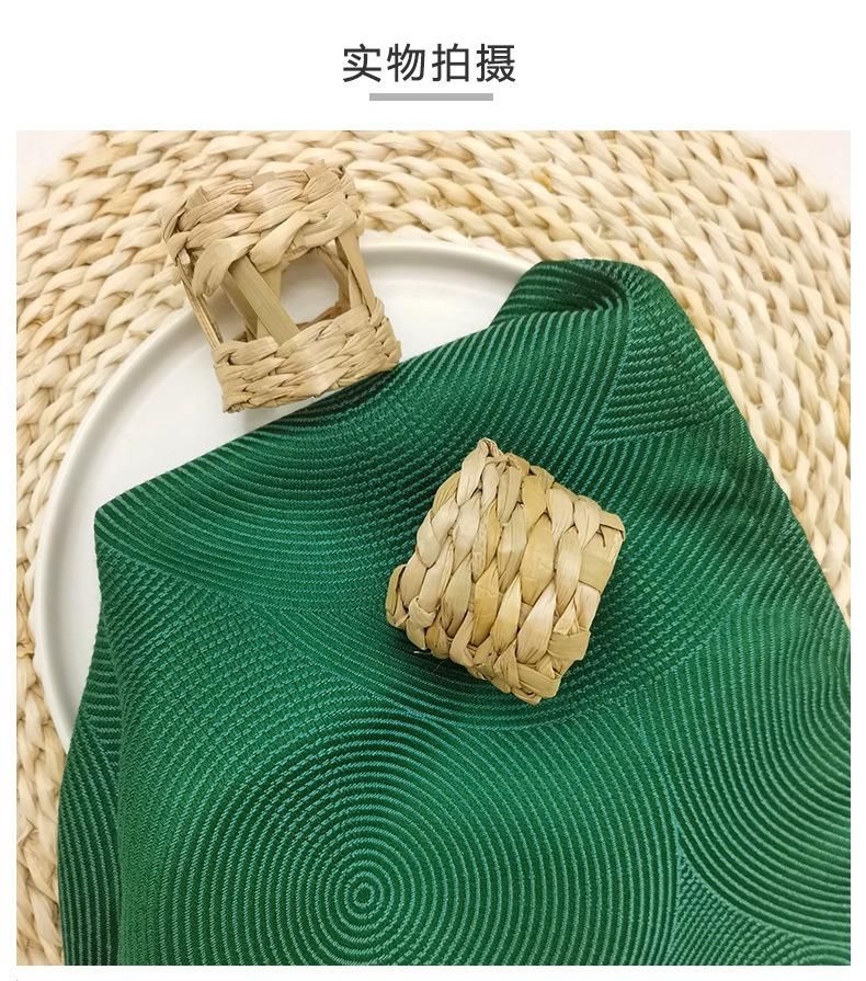 Handmade Straw Woven Towel Tissue Napkin Ring Buckle Decoration Party Restaurant Food