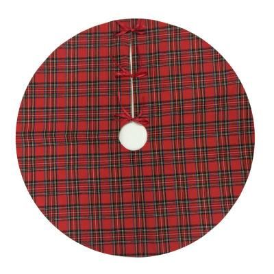 Shangyi Home Wholesale Custom Christmas Gift Decoration Red Plaid Tree Skirt