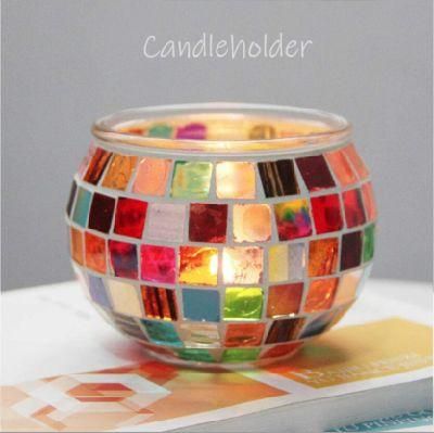 Luxury Ice Crack Design Handpainting Luxury Glass Candle Jar for Bulk