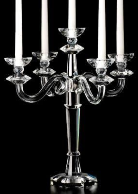 17in Faceted Crystal Candelabra for Wedding Receptions