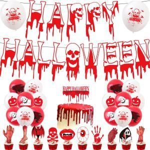 Happy Halloween Party Balloon Letter Banner Pumpkin Holiday Decorations