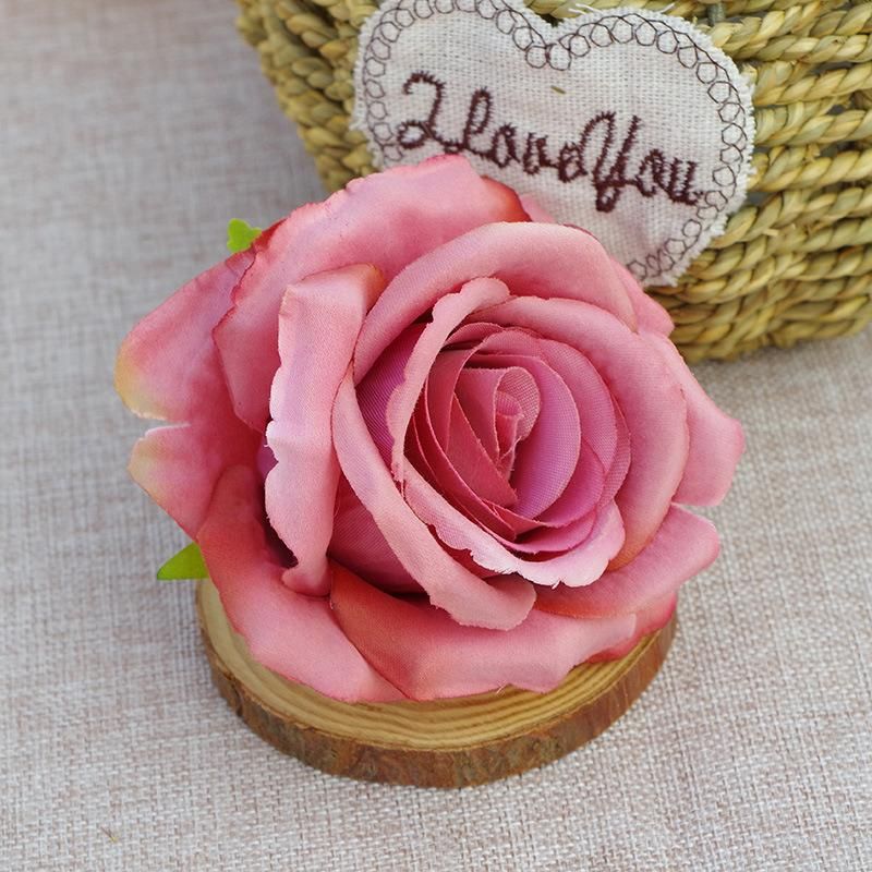 New Arrival Colorful Silk Large Artificial Flower Heads Wholesale Artificial Flower Rose Flower for Wedding Decoration