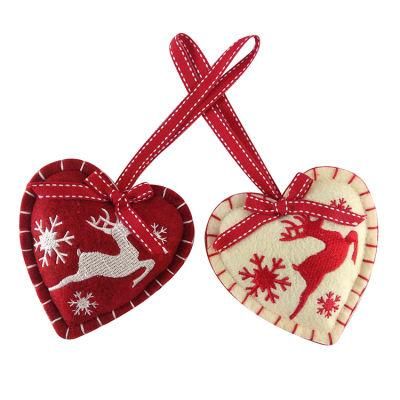 New Christmas Decoration Felt Heart Decor Tree Hanger Ornaments