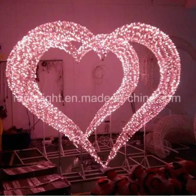 Garden Huge Festival Decorative Lighting LED Heart Motif Lights