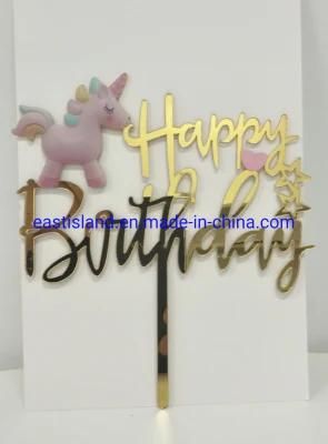 Unicorn Decorative Happy Birthday Cake Topper