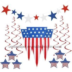 Umiss Paper July Decorations Patriotic Decoration Independence Day Party Supplies