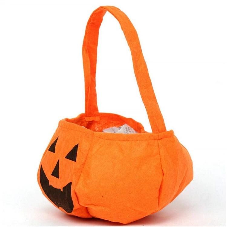 Custom Party Halloween Pumpkin Candy Bucket Bag for Kids