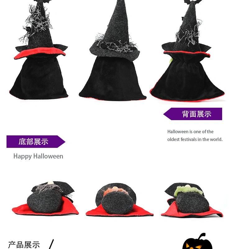 Cross Border New Halloween Vampire Action Figure Black Robe Rudolph Costume Party Bat Hat Faceless Old Man Doll