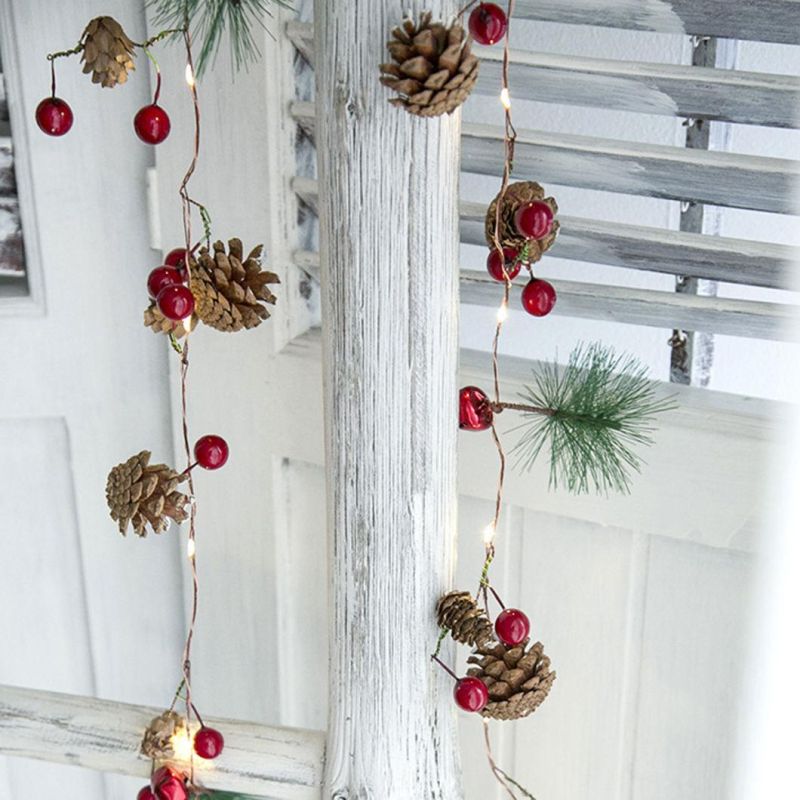 Christmas String Light, Pinecone Fairy Light Copper Wire Battery Operated