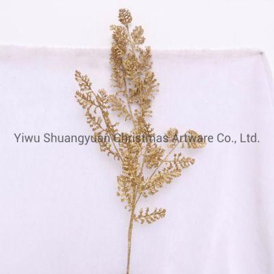 Glitter Powder Decorative High Quality Handmade Christmas Tree Leaves