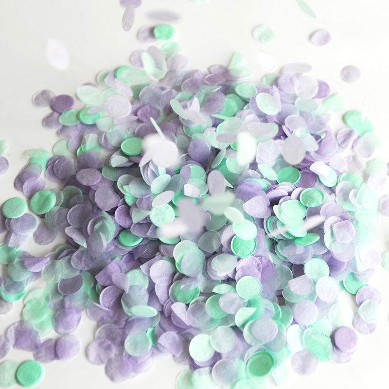 Multicolor Personalized Round Tissue Paper Biodegradable Circle Confetti