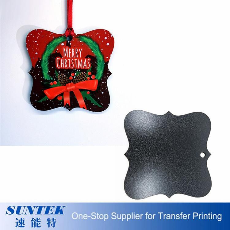 Square Christmas Ornament Supplier Sublimation Wooden Christmas Ornament Heat Press Xmas Decoration