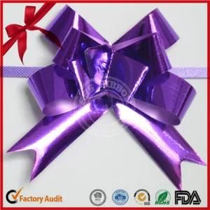 Wholesale Festival Gift Packaging Purple Metallic Pull Bows