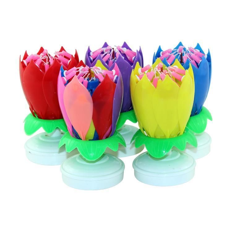 Hot Selling Fancy Musical Birthday Candles Flower Music